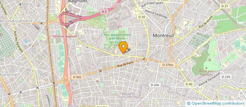 localisation de l'entreprise LACAU&ASSOCIES - ARCHITECTES URBANISTES à MONTREUIL