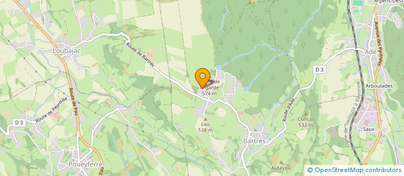 localisation de l'entreprise LACAU CHARPENTE  BARTRES