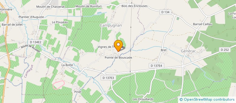 localisation de l'entreprise LACCDA  CAMPUGNAN