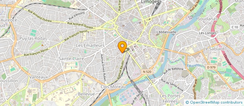 localisation de l'entreprise LACHAUD BESSAUDOU à LIMOGES