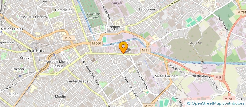 localisation de l'entreprise LACHERY SOC à ROUBAIX