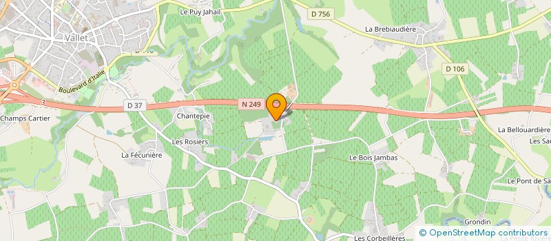 localisation de l'entreprise LACHETEAU à VALLET