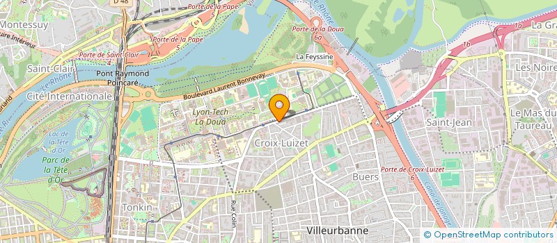 localisation de l'entreprise LACLAREE à VILLEURBANNE
