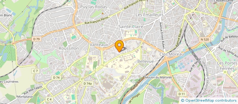 localisation de l'entreprise LACO à LIMOGES