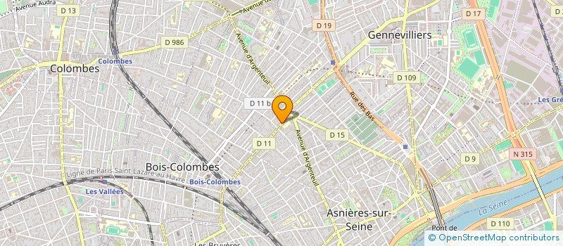 localisation de l'entreprise LACOLOMBE à BOIS-COLOMBES