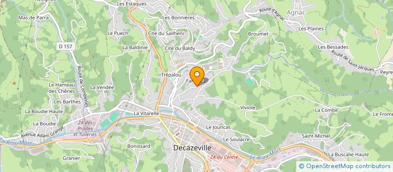 localisation de l'entreprise LACOMBE BATIMENT PERE ET FILS à DECAZEVILLE