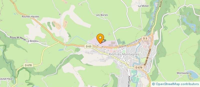 localisation de l'entreprise LACOMBE BTP à RIOM-ES-MONTAGNES