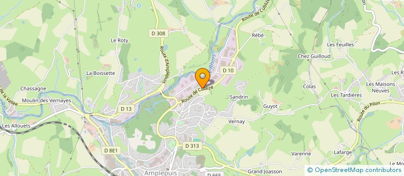 localisation de l'entreprise LACOMBE DEMORE MOTOCULTURE  AMPLEPUIS