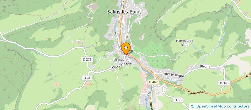 localisation de l'entreprise LACOMBE MOTOCULTURE à SALINS-LES-BAINS