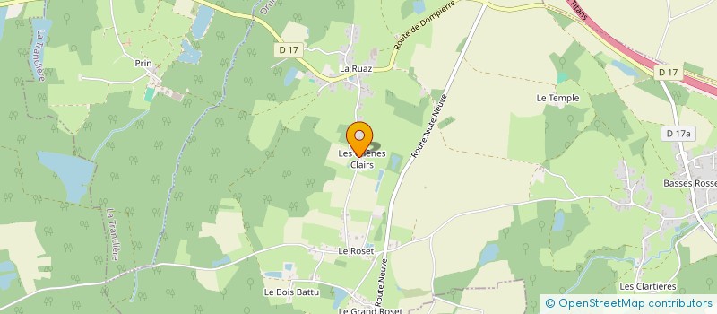 localisation de l'entreprise LACOMBE TP à DRUILLAT