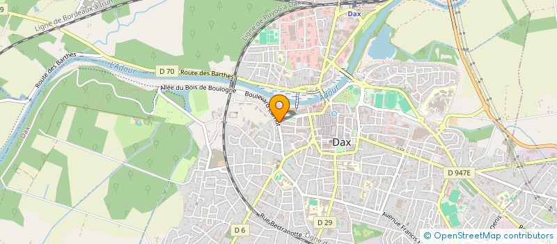 localisation de l'entreprise LACOMME AVOCAT HOSSEGOR  DAX