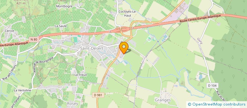 localisation de l'entreprise LACONDAMINE à SAINT-DESERT