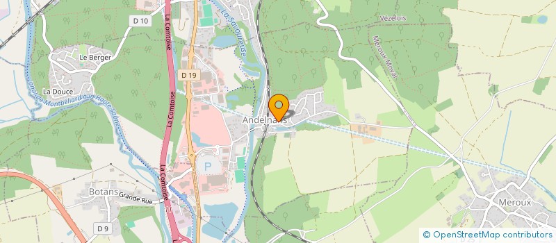 localisation de l'entreprise LACOR SARL à ANDELNANS