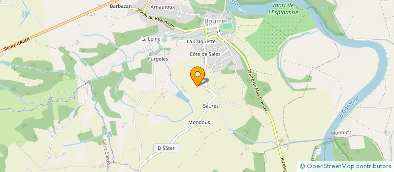 localisation de l'entreprise LACOSTE  BOURRET