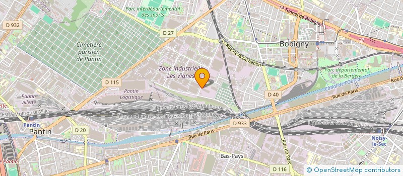 localisation de l'entreprise LACOTRANS à BOBIGNY