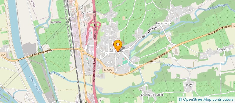 localisation de l'entreprise LACOU SOLEIL LEVANT  CHANAS