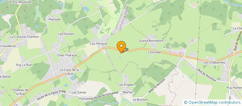 localisation de l'entreprise LACOUR à SAINT-JUST-LE-MARTEL