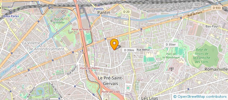 localisation de l'entreprise LACOUR FORMATION, CONSEIL&COACHING à PANTIN