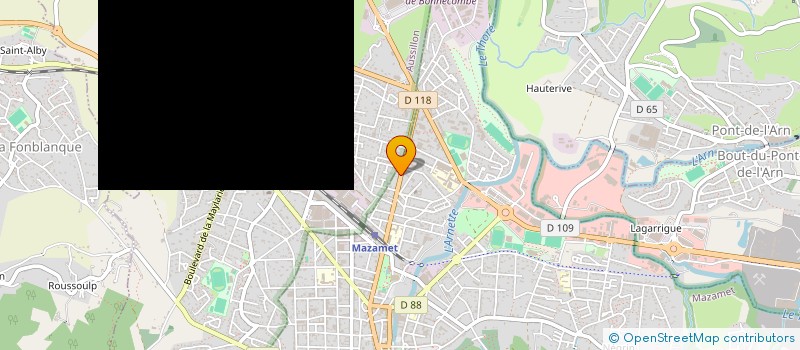 localisation de l'entreprise LACOUTURE  MAZAMET