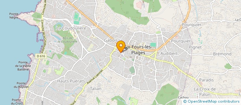 localisation de l'entreprise LACROIX à SIX-FOURS-LES-PLAGES