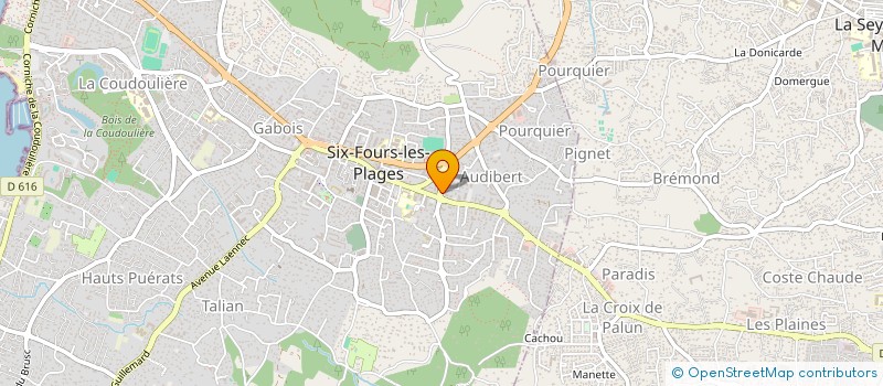 localisation de l'entreprise LACROIX à SIX-FOURS-LES-PLAGES
