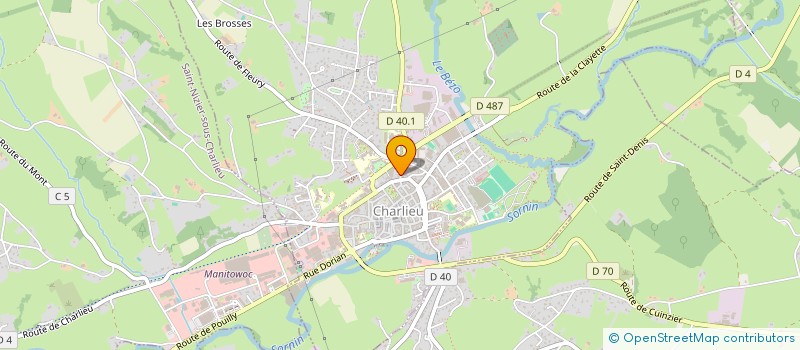 localisation de l'entreprise LACROIX ET POYET à CHARLIEU