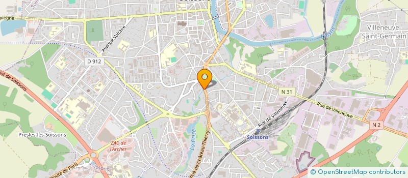 localisation de l'entreprise LACROIX FRERES à SOISSONS