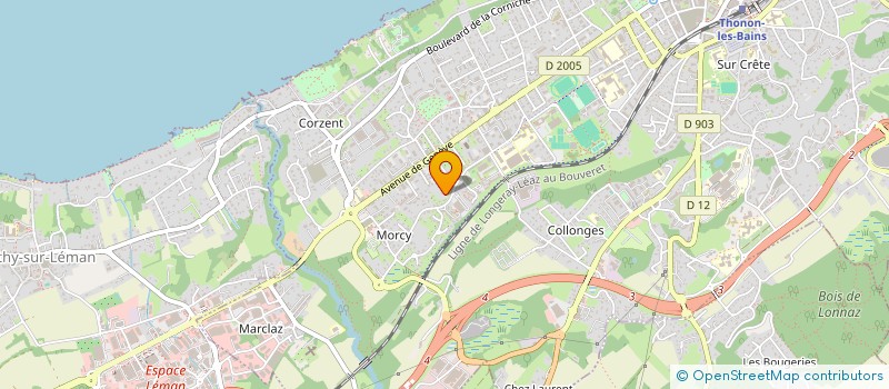 localisation de l'entreprise LACROIX SERGE ET SABINE à THONON-LES-BAINS