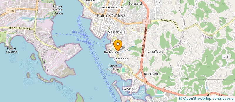 localisation de l'entreprise LACROSSE ET FILS à POINTE-A-PITRE