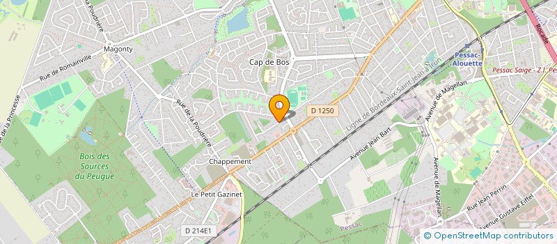 localisation de l'entreprise LACUB à PESSAC