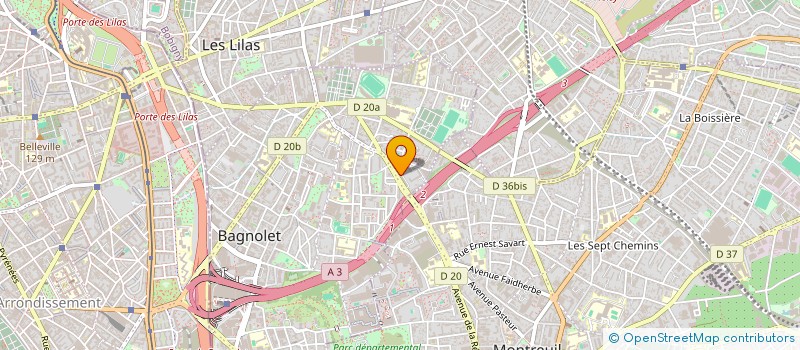 localisation de l'entreprise LAD EXPRESS à BAGNOLET