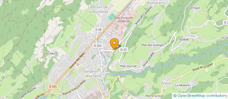 localisation de l'entreprise LADAME  VALGELON-LA ROCHETTE