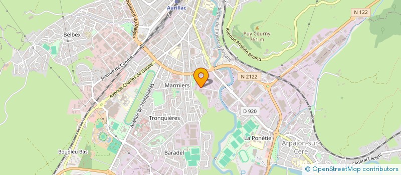 localisation de l'entreprise LADEL 15 à AURILLAC