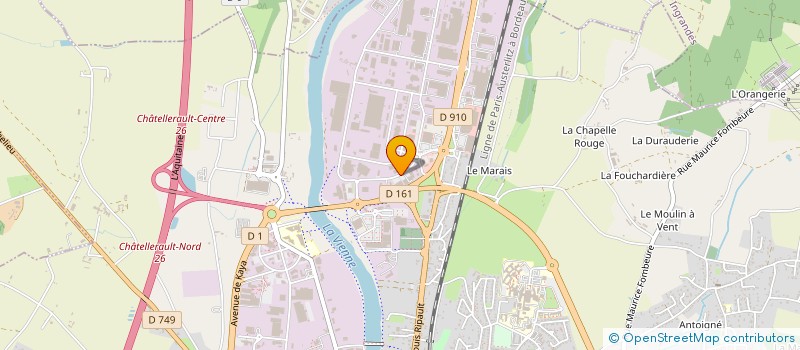 localisation de l'entreprise LADEMA à CHATELLERAULT