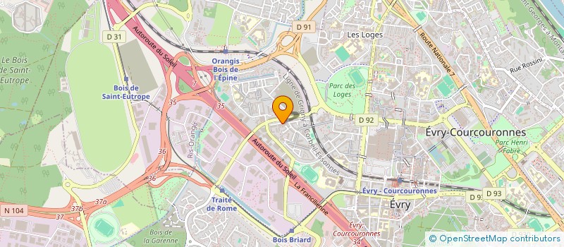 localisation de l'entreprise LADIVAS à EVRY-COURCOURONNES
