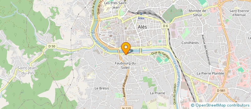 localisation de l'entreprise LADJAL MACONNERIE à ALES