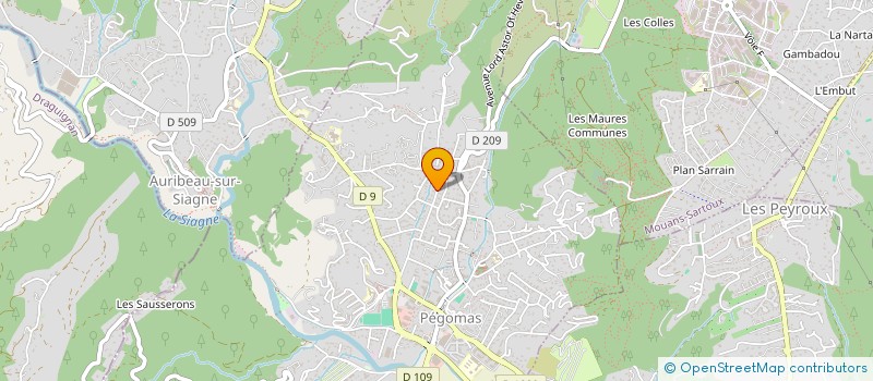 localisation de l'entreprise LADN SOUTH EVENTS PRODUCTION  PEGOMAS