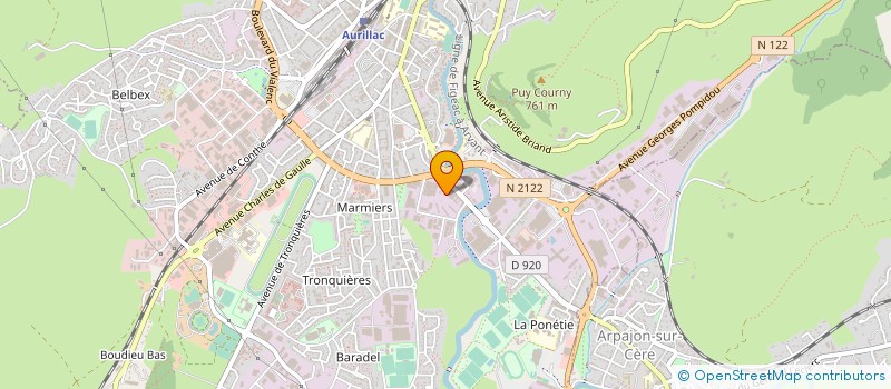 localisation de l'entreprise LADOUX GARAGE à AURILLAC