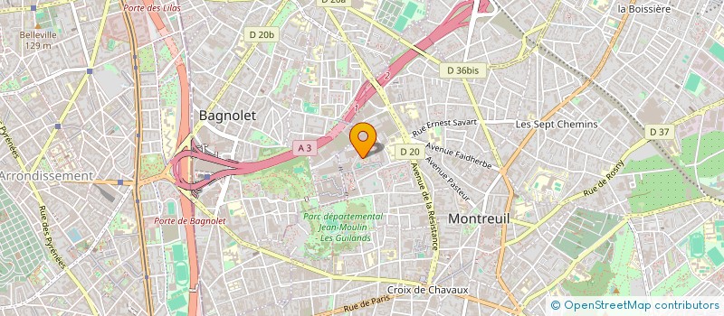 localisation de l'entreprise LADY à MONTREUIL