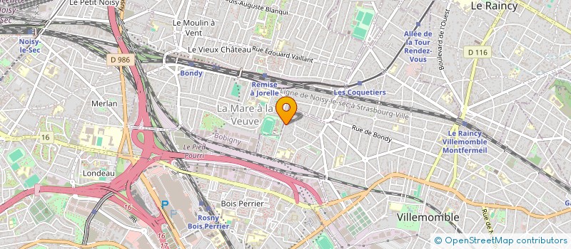 localisation de l'entreprise LADY DECHARGEE ( ALD )  VILLEMOMBLE