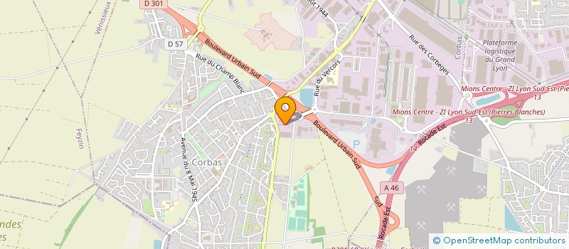 localisation de l'entreprise LADY FACTORY à CORBAS