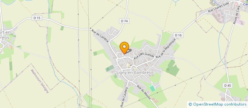 localisation de l'entreprise LADY FILS  LIGNY EN CAMBRESIS