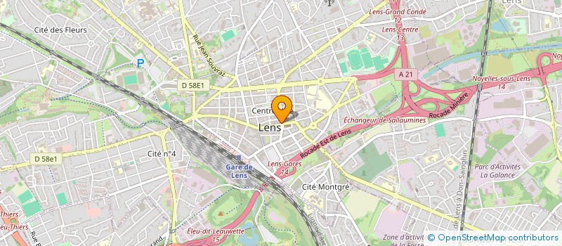 localisation de l'entreprise LADY GARAGES  LENS