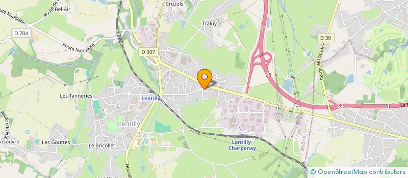 localisation de l'entreprise LAESTRIA  LENTILLY