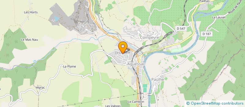 localisation de l'entreprise LAETETED  AGUESSAC