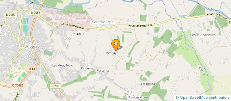 localisation de l'entreprise LAETI CLEAN à RIBERAC
