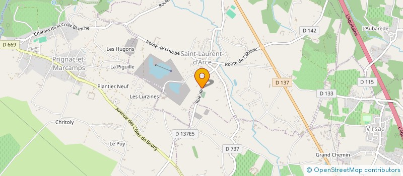 localisation de l'entreprise LAETICIA RIVE DROITE  SAINT-ROMAIN-LA-VIRVEE