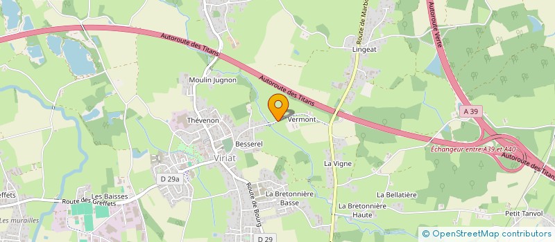 localisation de l'entreprise LAETIMATH à VIRIAT