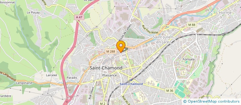 localisation de l'entreprise LAETITIA à SAINT-CHAMOND