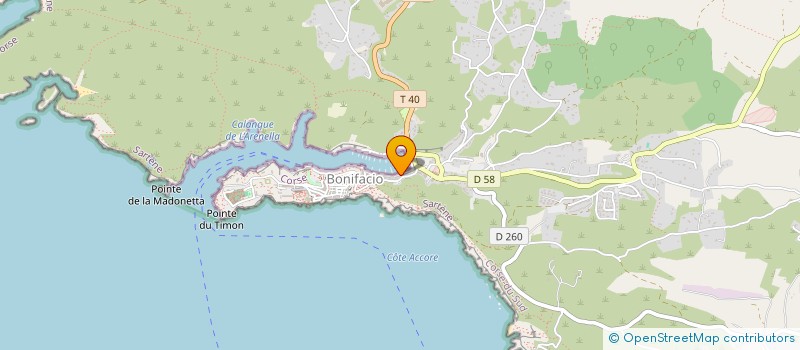 localisation de l'entreprise LAETITIA à BONIFACIO